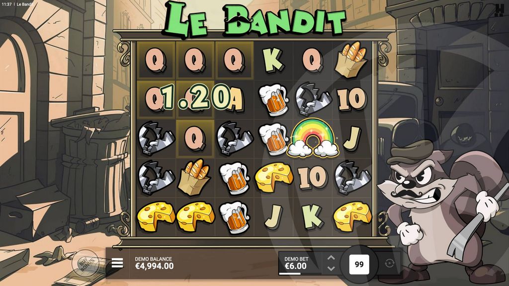 Le Bandit Slot (Hacksaw Video Gaming) – Kostnadsfri prøveversjon og spill